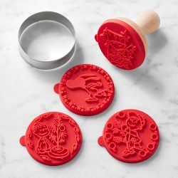 PEANUTS™ x Williams Sonoma Charlie Brown Christmas Silicone Cookie Stamps, Set of 4