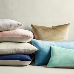 Solid Velvet Pillow Cover