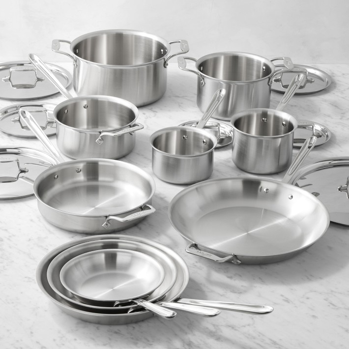 All-Clad D5 Brushed Stainless Steel 17-Piece Cookware Set