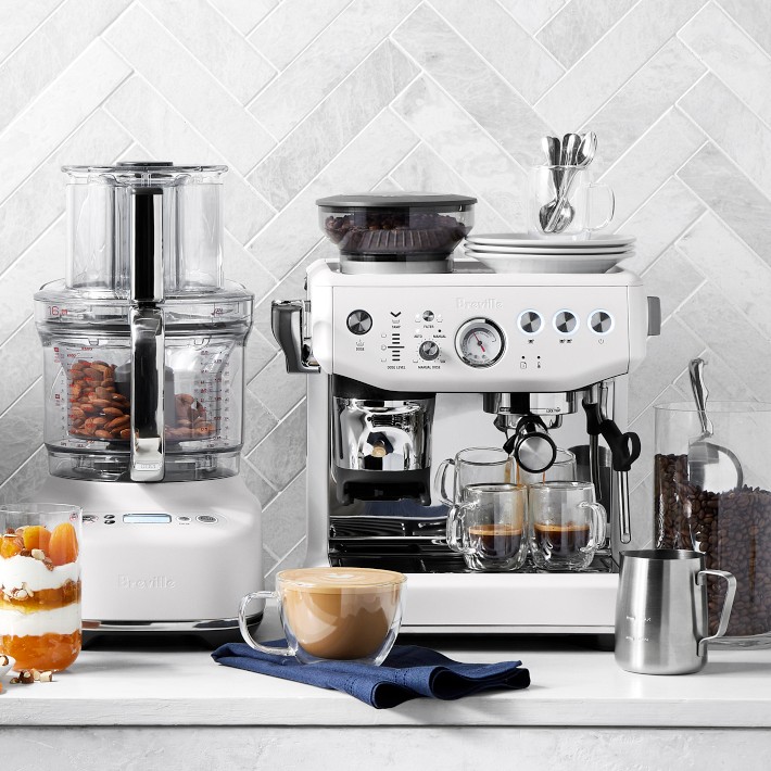 Breville Barista Express Impress Espresso Machine in Brushed