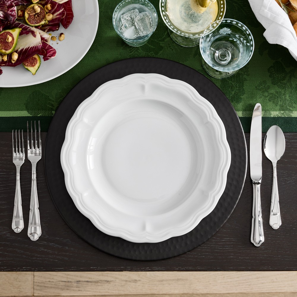 Pillivuyt Queen Anne Porcelain Dinner Plates - Set of 4