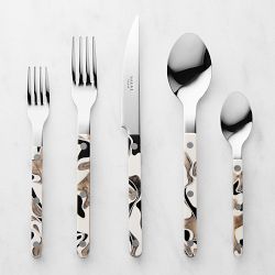 OPEN BOX:Sabre Bistrot 5-Piece Flatware Set, Dune Ivory