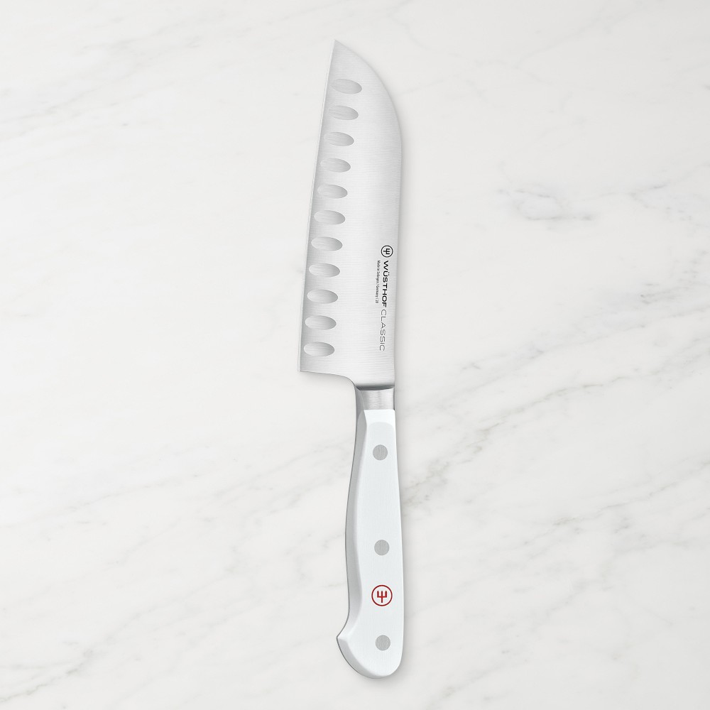 WÜSTHOF Classic Hollow-Edge Santoku Knife - White