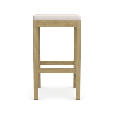 Larnaca Teak Backless Bar Stool | Williams Sonoma