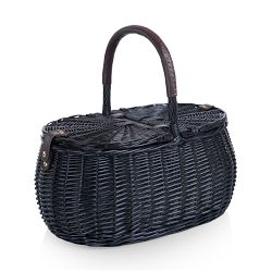 Evening Picnic Basket with Service for Two, Black