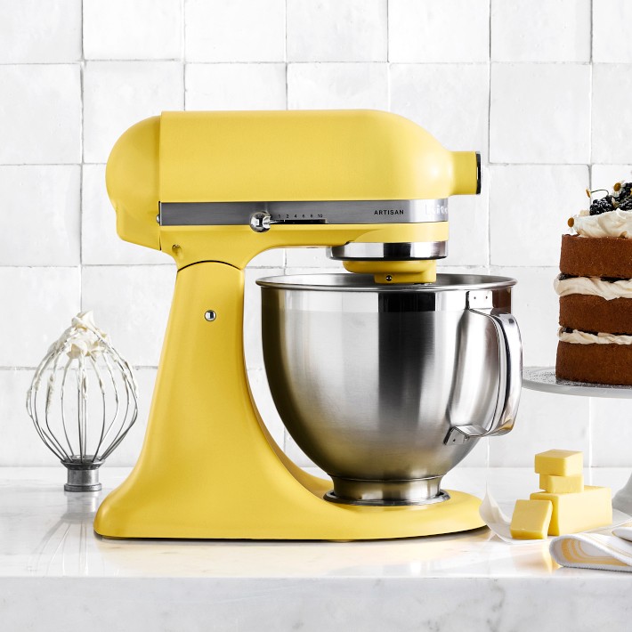 KitchenAid Artisan イエロー 100周年記念 KitchenAid® 2025 Butter Stand Mixer, 5-qt | Williams Sonoma