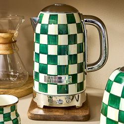 MacKenzie-Childs Emerald Check Electric Kettle