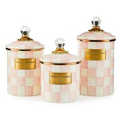MacKenzie-Childs Rosy Check Canister