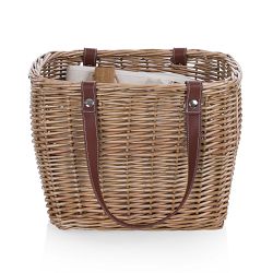 Terrabella Handwoven Picnic Basket Set for 2, Beige