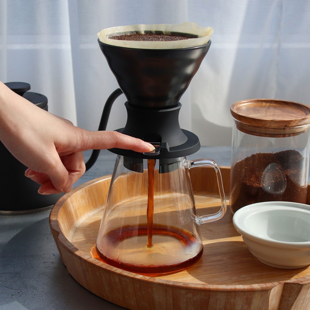 Hario V60 Ceramic Switch Dripper - Smokey Black