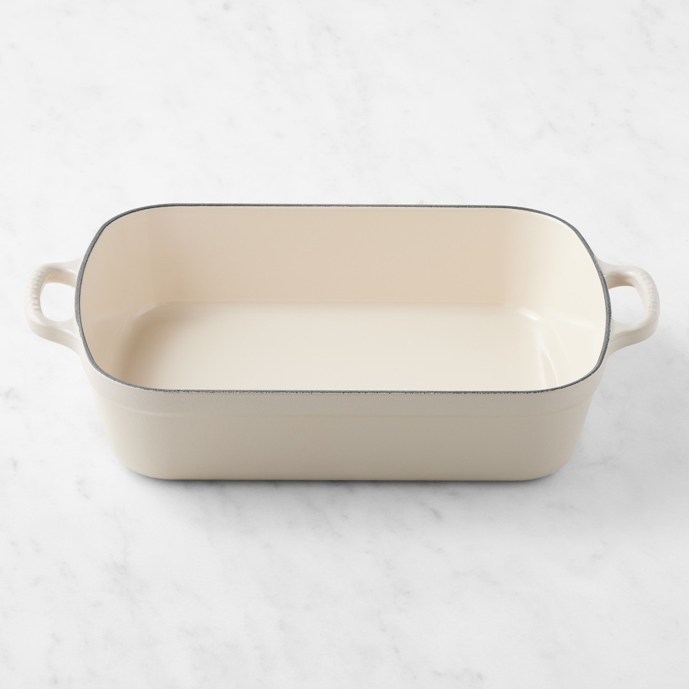 Le Creuset Signature Enameled Cast Iron Rectangular Roasting Pan, 5 1/4-Qt. - 5 1/4-Qt., Brioche