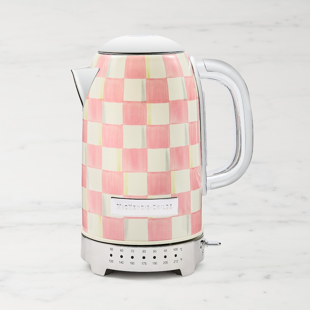 MacKenzie-Childs Rosy Check Electric Kettle