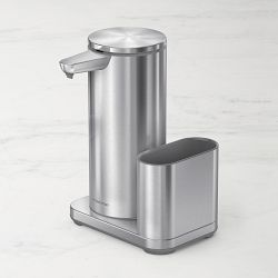 simplehuman™ Rechargeable Liquid Sensor Pump with Sponge Caddy, 14-Oz., Stainless-Steel