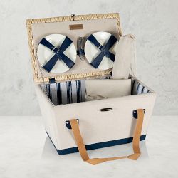 Boardwalk Picnic Basket for 4, Beige