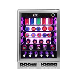 Vinoglow Backlit Undercounter Glass Beverage Cooler