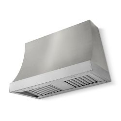 La Cornue CornuFé 110 Marquee Hood, 44x30, Stainless Steel with Satin Chrome