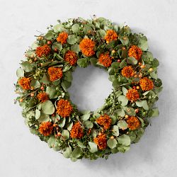 Dia De Los Muertos Marigold Berry Wreath, 22"