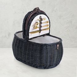 Evening Picnic Basket with Service for Two, Black