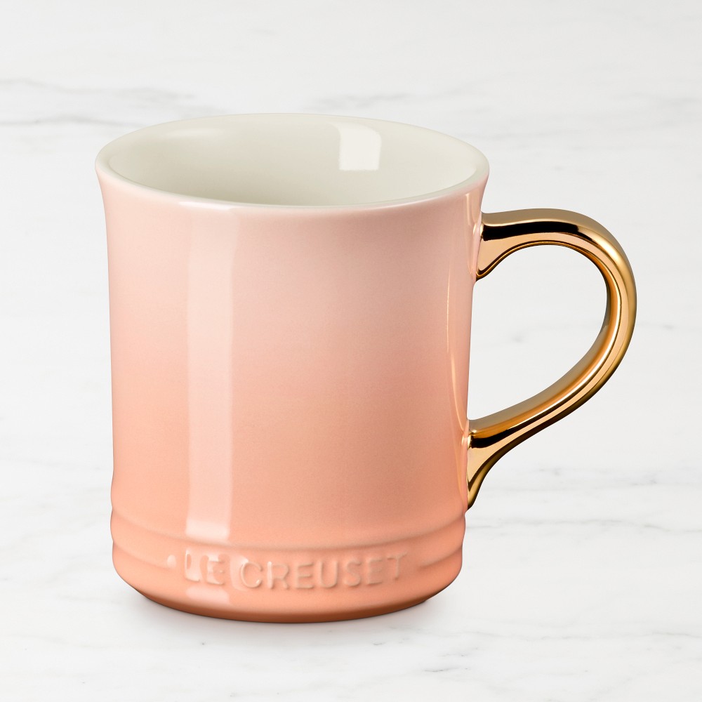 Le Creuset Gold Metallic Mugs Each, Peche
