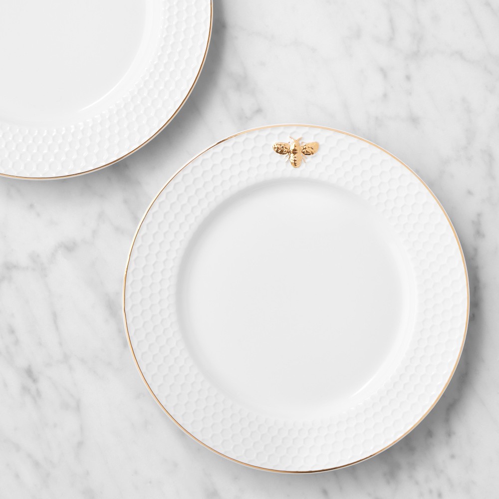 Honeycomb Embossed Salad Plates - Set of 4