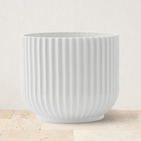 Lyngby Porcelain Flower Pot, White