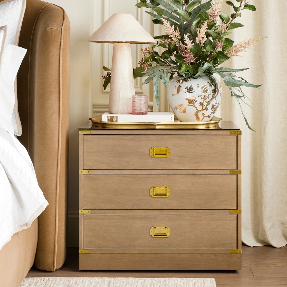 Campaign 3-Drawer Nightstand (30") by Williams Sonoma Home