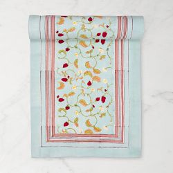 Couleur Nature Fraises des Bois Runner, 16" x 90", Blue