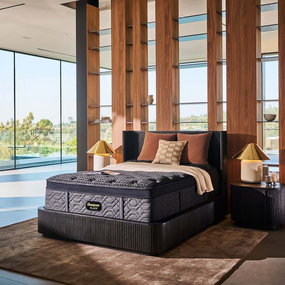Beautyrest Black Series Four mattress on a stylish bed in a bright room