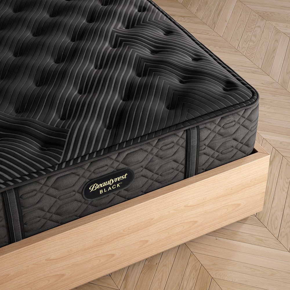 Close-up of Beautyrest Black mattress corner and stitching