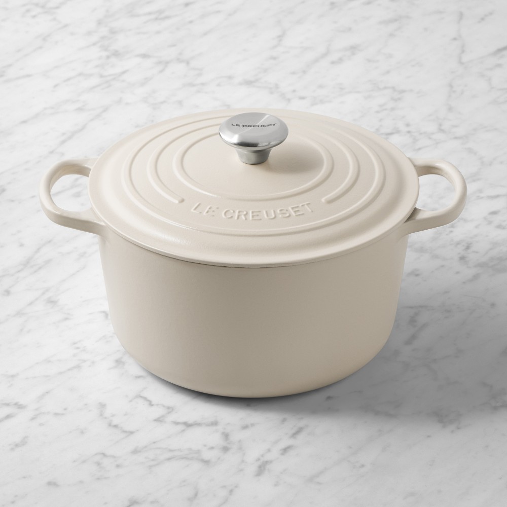 Le Creuset Signature Enameled Cast Iron Deep Round Oven, 6 1/2-Qt. - 6 1/2-Qt., Brioche