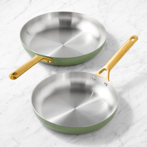 GreenPan™ Reserve Pro Stainless-Steel Color Series Fry Pan Set, 10
