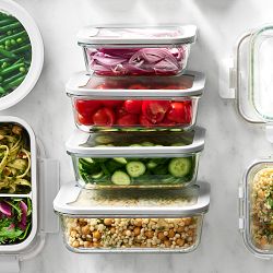 Hold Everything Glass Food Storage Containers with Glass Lids, 14-Piece Set