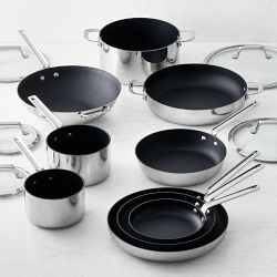 SCANPAN® TSS+ Stainless-Steel Nonstick 14-Piece Cookware Set