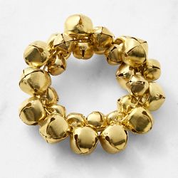 Gold Jingle Bell Napkin Rings, Set of 4