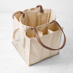 Market Tote with Genuine Leather
