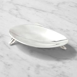 OPEN BOX:Williams Sonoma Home x Josh Young Luca Catchall Tray, 6" X 4", Polished Nickel