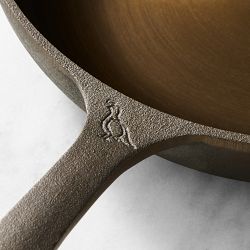 Smithey Seasoned Cast Iron Deep Skillet with Lid, 11"