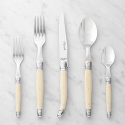 Jean Dubost Laguiole 5-Piece Flatware Set, Ivory