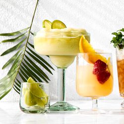 Recycled Glass Margarita Glasses, Set of 4