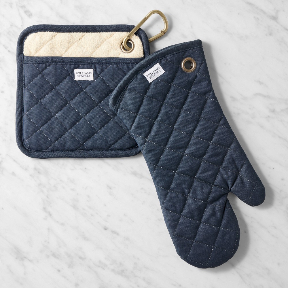 Williams Sonoma Grilling Oven Mitt & Potholder Sets - Navy