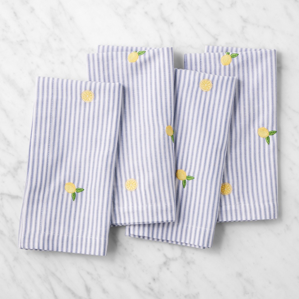 Limone Striped Napkins, Set of 4 - Set of 4