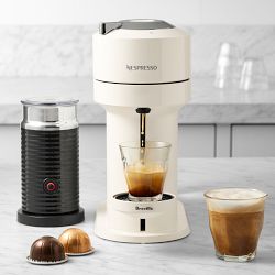 Nespresso Vertuo Next Espresso Machine with Aeroccino by Breville, Creamy White, Gunmetal Accents