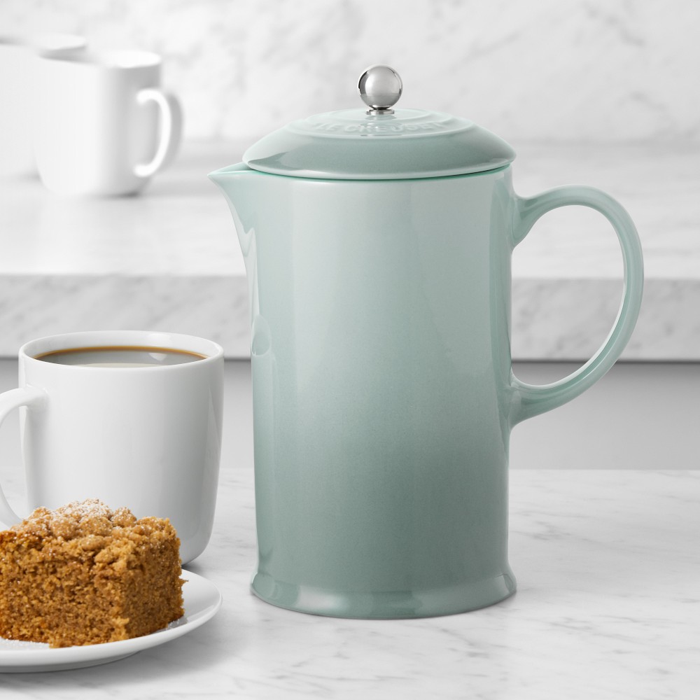 Le Creuset Café Stoneware French Press - Sea Salt