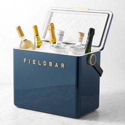 Fieldbar Gin Trunk Cooler Box, Sea Boat Blue