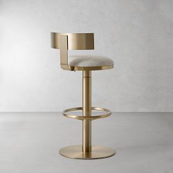Larkin Upholstered Pedestal Counter &amp; Bar Stool