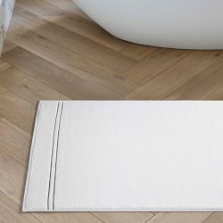 Chambers® Hotel Embroidered Bath Rug, 30" X 50", Gray