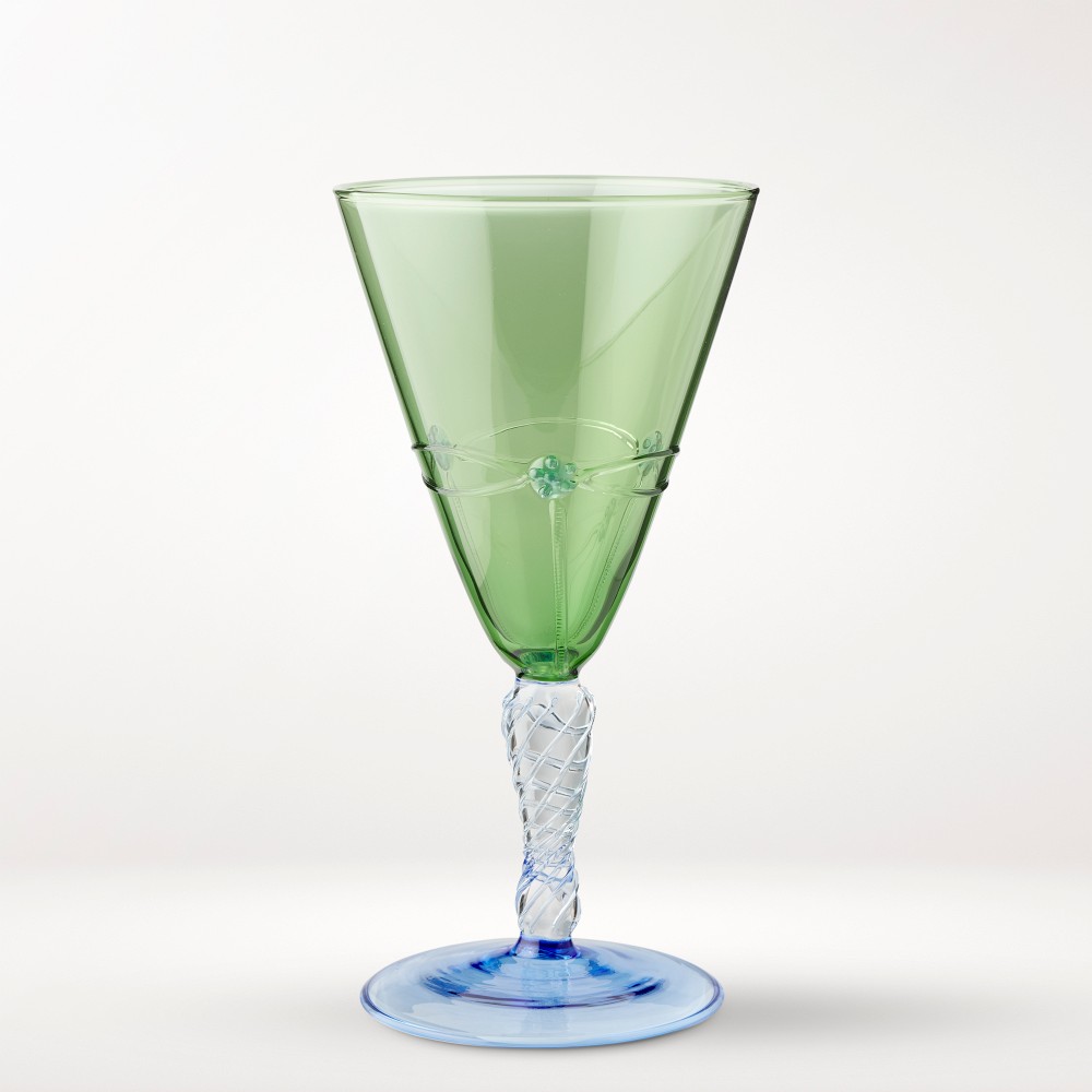Famille Rose Goblets, 10-oz - Set of 2, Blue