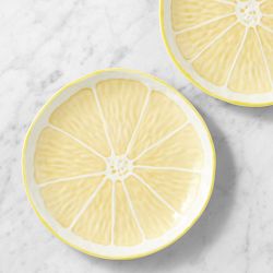 Bordallo Pinheiro Lemon Dessert Plates, Set of 4