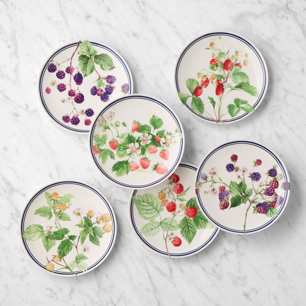 Garden Berry Mixed Salad Plates, Set of 6 - Set of 6