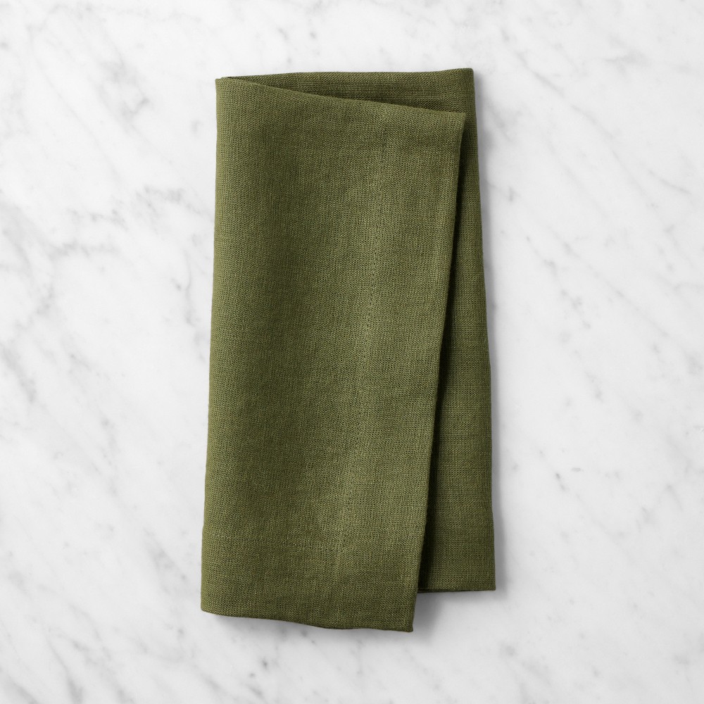 Signature Linen Napkins - Set of 8, Olive